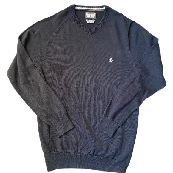 Volcom Corpo Class sweater v-neck long sleeve pullover gray small - Picture 1 of 16
